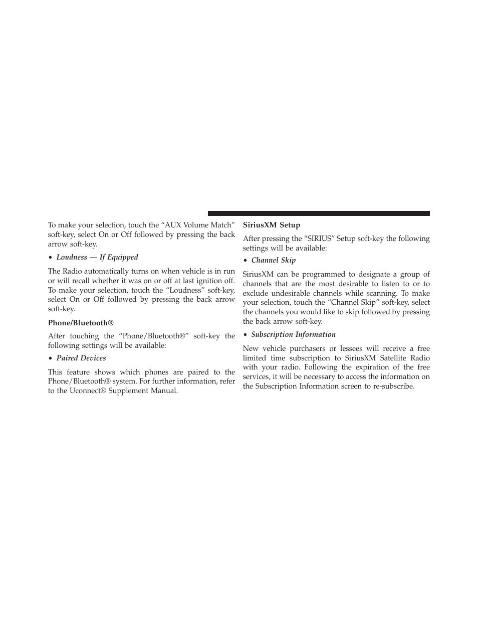 Phone/bluetooth, Siriusxm setup | Jeep 2014 Grand Cherokee SRT - Owner Manual User Manual | Page 338 / 613