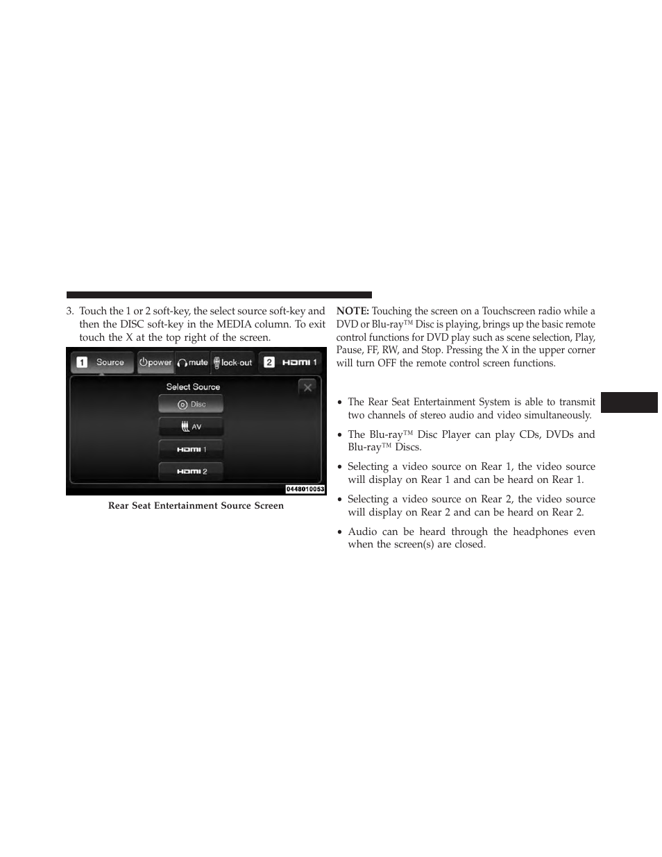 Important notes for dual video screen system, Important notes for dual video screen, System | Jeep 2014 Grand Cherokee SRT - Owner Manual User Manual | Page 351 / 613
