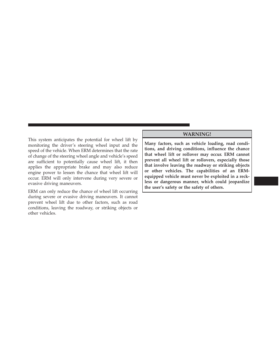 Electronic roll mitigation (erm) | Jeep 2014 Grand Cherokee SRT - Owner Manual User Manual | Page 413 / 613