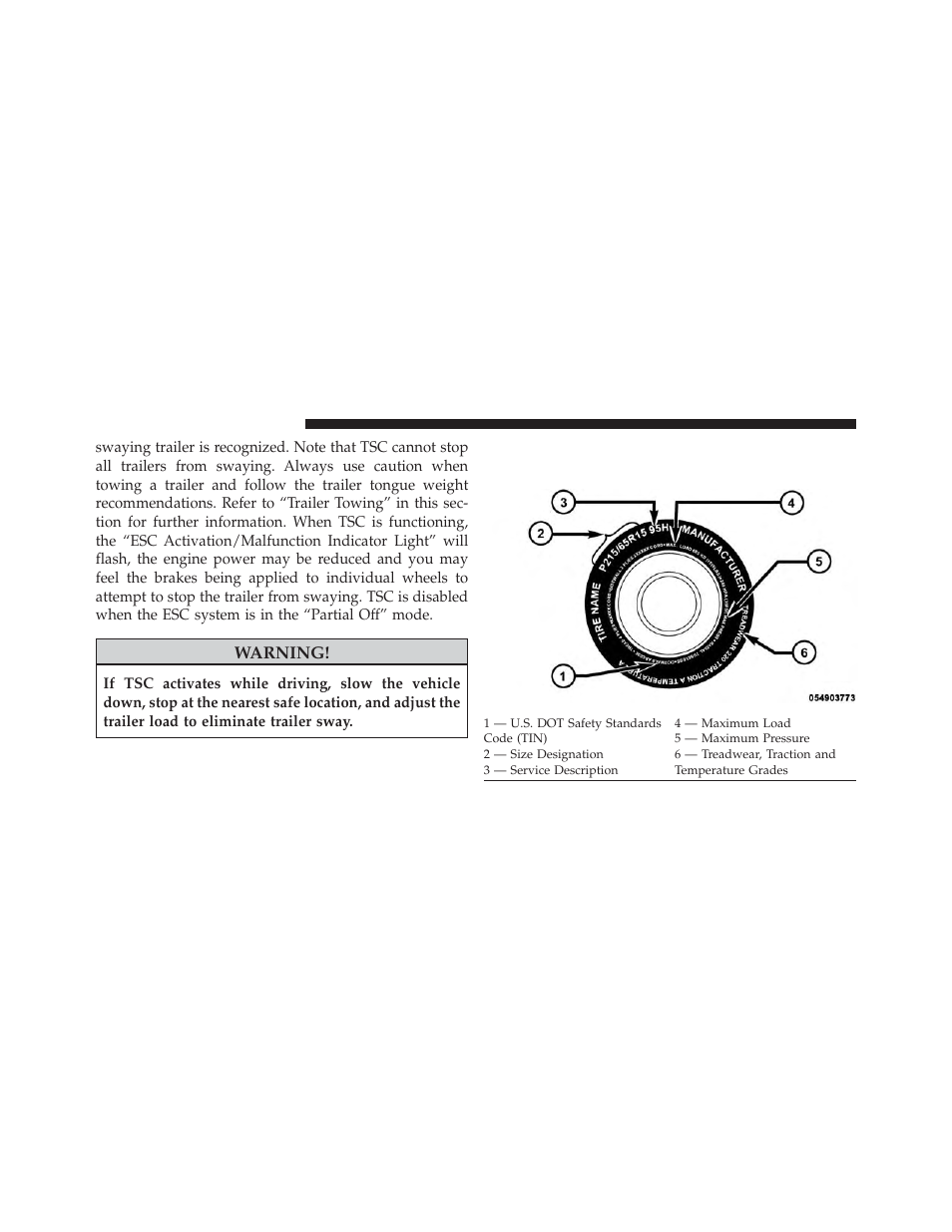 Tire safety information, Tire markings, Warning | Jeep 2014 Grand Cherokee SRT - Owner Manual User Manual | Page 420 / 613