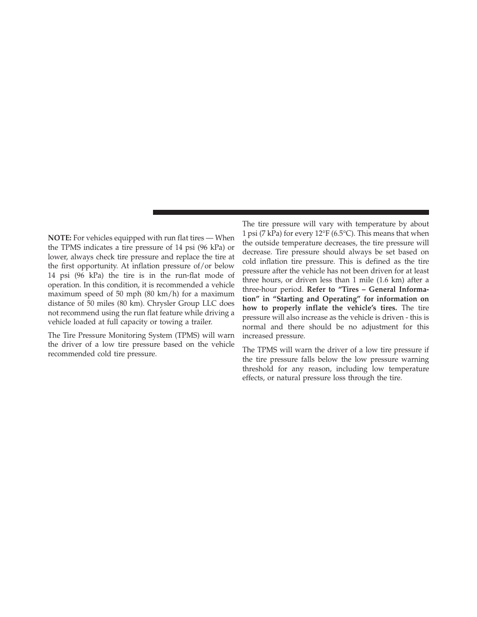 Tire pressure monitor system (tpms) | Jeep 2014 Grand Cherokee SRT - Owner Manual User Manual | Page 444 / 613