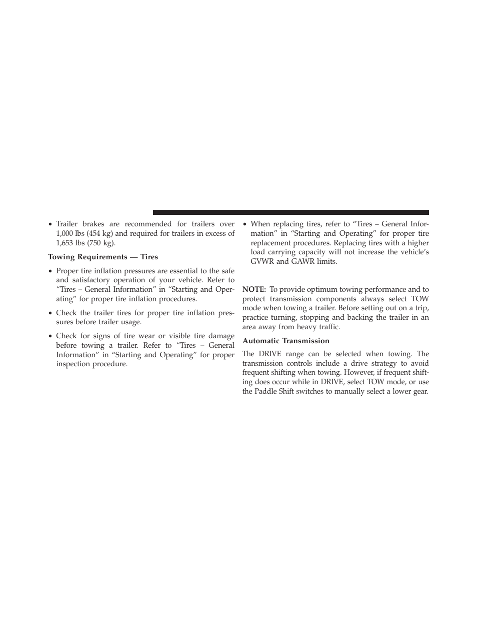 Towing requirements — tires, Towing tips, Automatic transmission | Jeep 2014 Grand Cherokee SRT - Owner Manual User Manual | Page 474 / 613