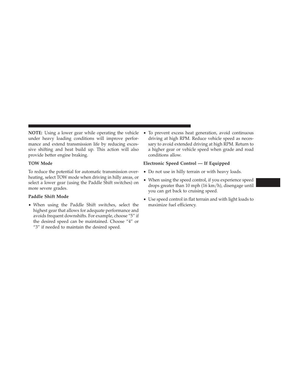 Paddle shift mode, Electronic speed control — if equipped | Jeep 2014 Grand Cherokee SRT - Owner Manual User Manual | Page 475 / 613