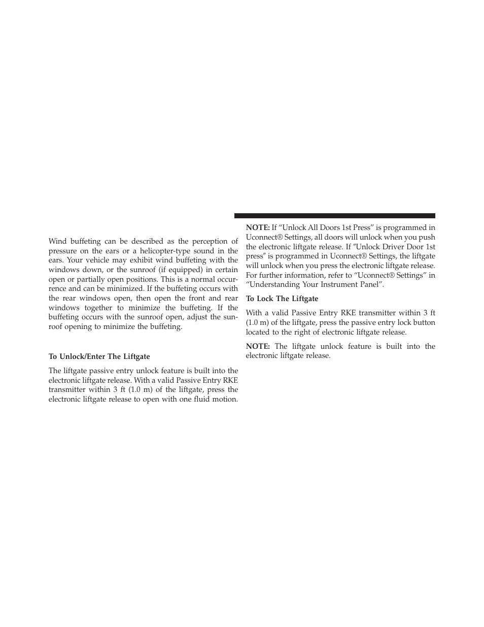 Wind buffeting, Liftgate | Jeep 2014 Grand Cherokee SRT - Owner Manual User Manual | Page 48 / 613