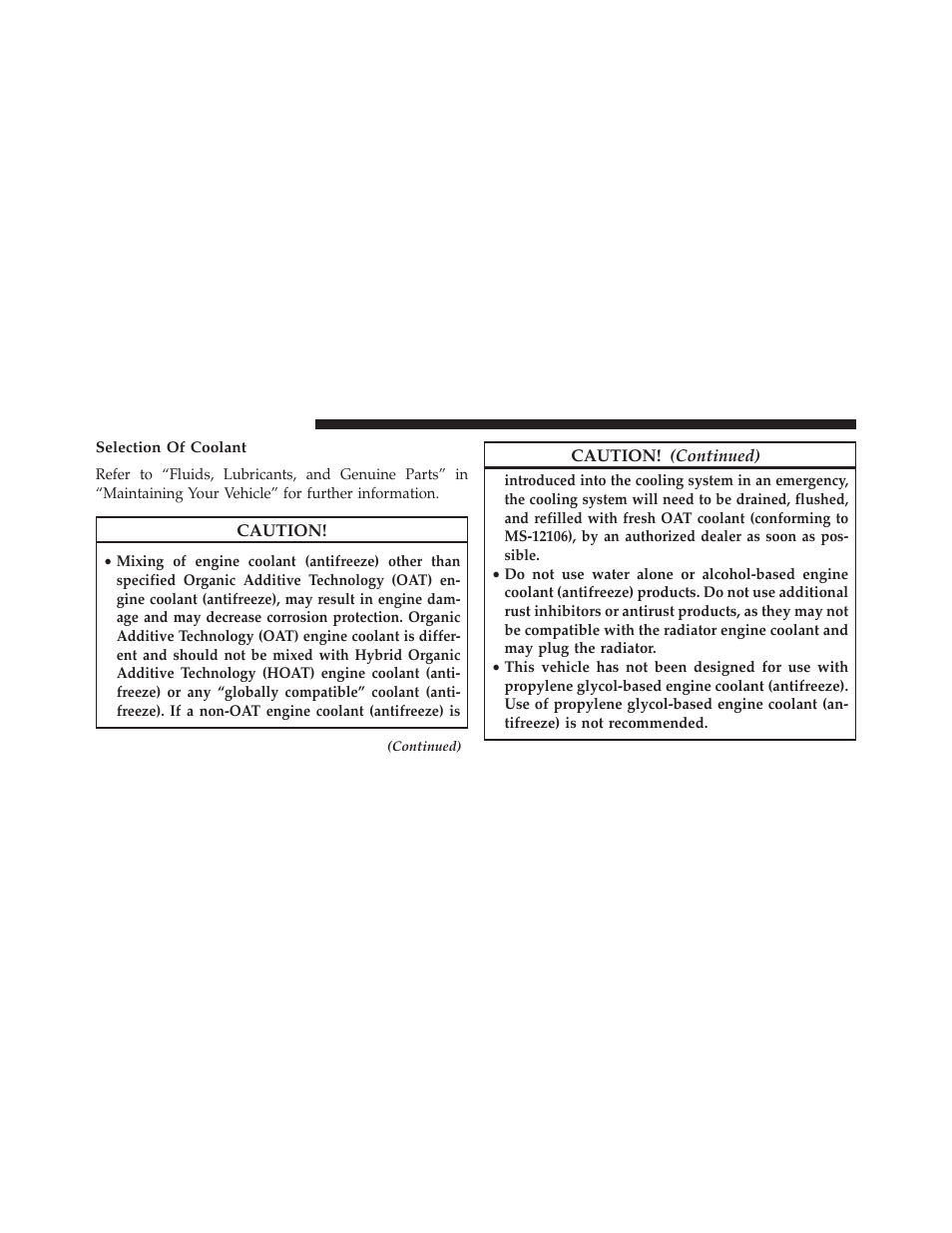 Selection of coolant | Jeep 2014 Grand Cherokee SRT - Owner Manual User Manual | Page 528 / 613
