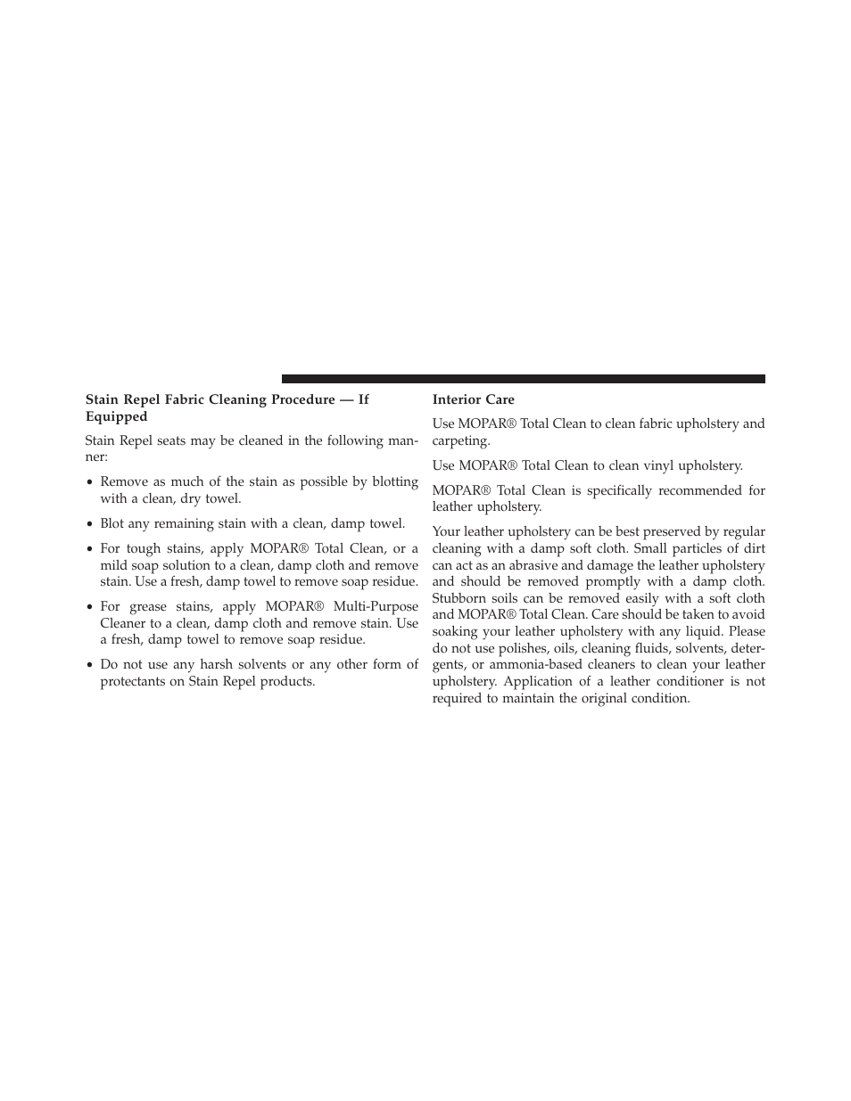 Interior care | Jeep 2014 Grand Cherokee SRT - Owner Manual User Manual | Page 542 / 613