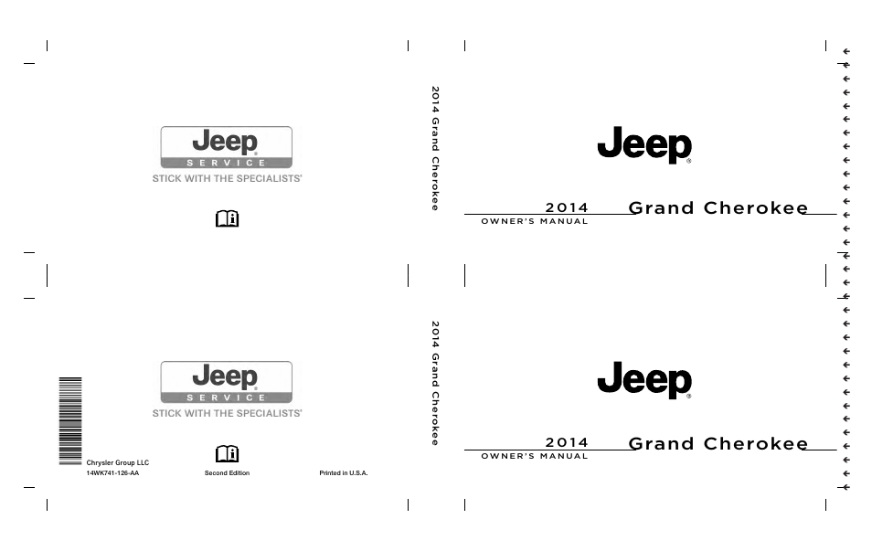 Grand cherokee | Jeep 2014 Grand Cherokee SRT - Owner Manual User Manual | Page 613 / 613