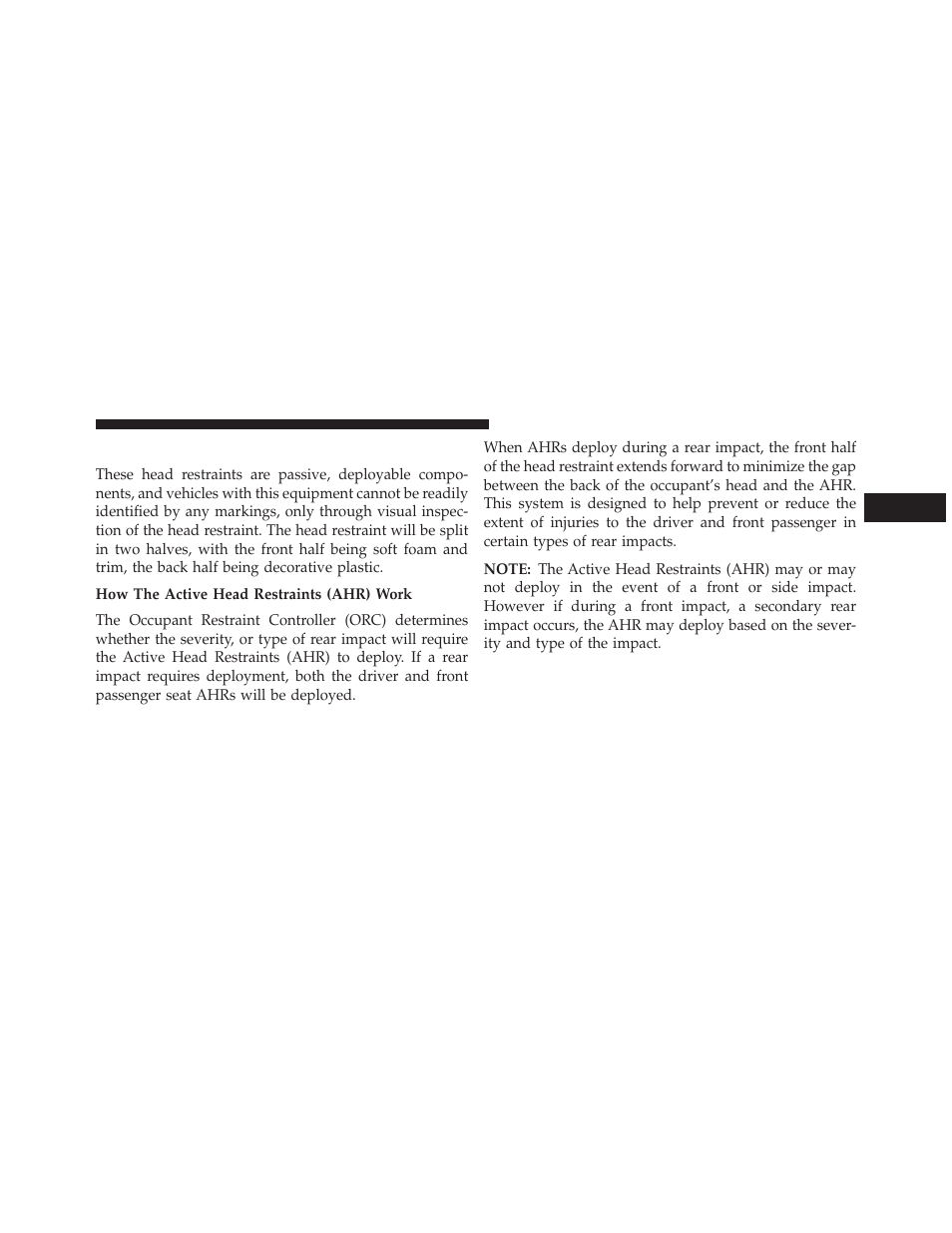 Supplemental active head restraints (ahr) | Jeep 2014 Grand Cherokee SRT - Owner Manual User Manual | Page 65 / 613