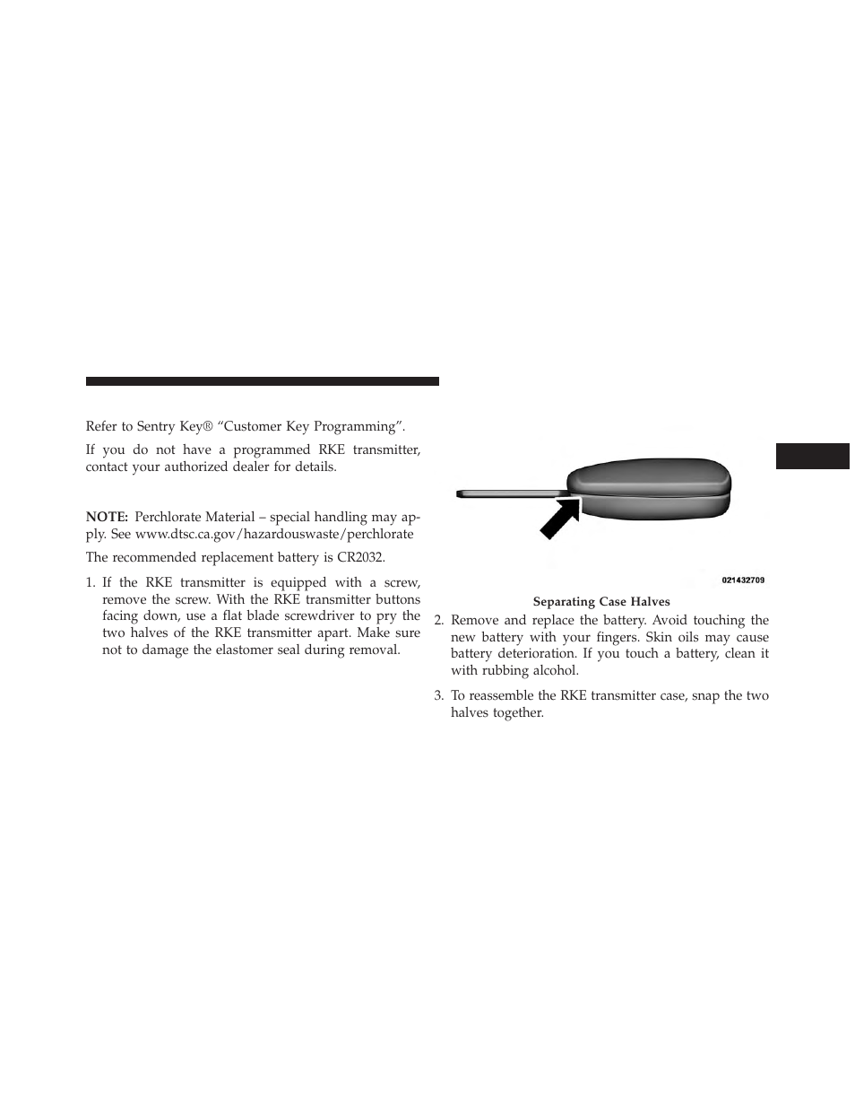 Programming additional transmitters, Transmitter battery replacement | Jeep 2014 Patriot - Owner Manual User Manual | Page 27 / 568