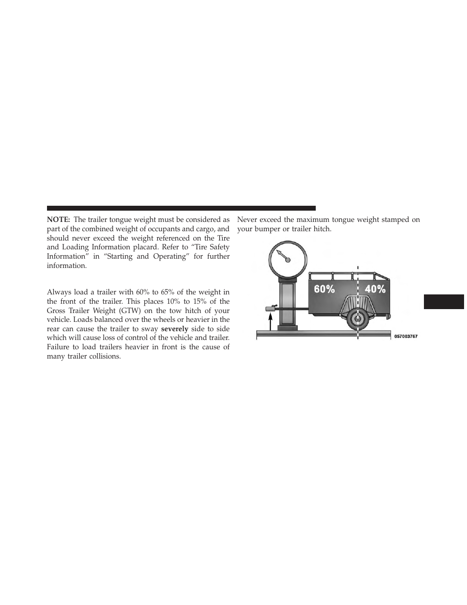 Trailer and tongue weight | Jeep 2014 Patriot - Owner Manual User Manual | Page 425 / 568