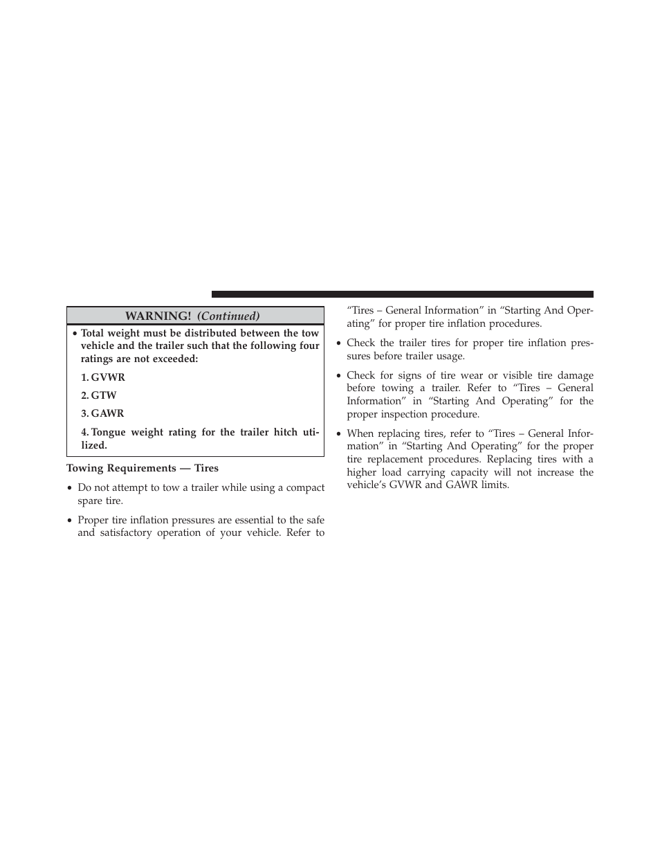 Towing requirements — tires | Jeep 2014 Patriot - Owner Manual User Manual | Page 428 / 568