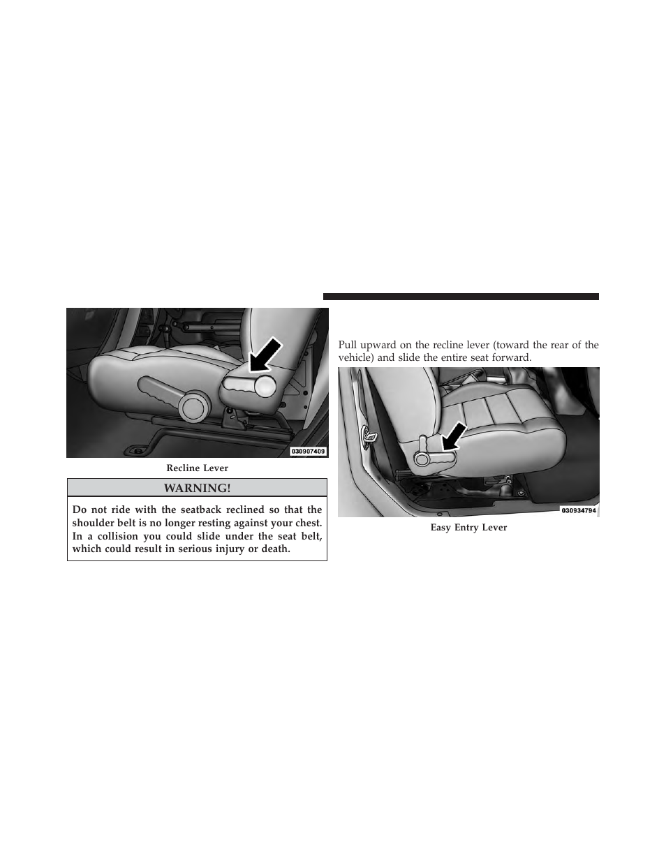 Front passenger easy entry seat — two-door models, Front passenger easy entry seat — two-door, Models | Jeep 2014 Wrangler - Owner Manual User Manual | Page 160 / 678