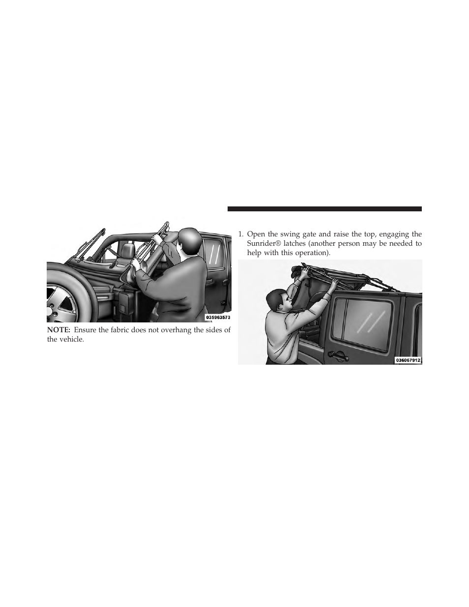 Quick steps for raising the soft top | Jeep 2014 Wrangler - Owner Manual User Manual | Page 264 / 678