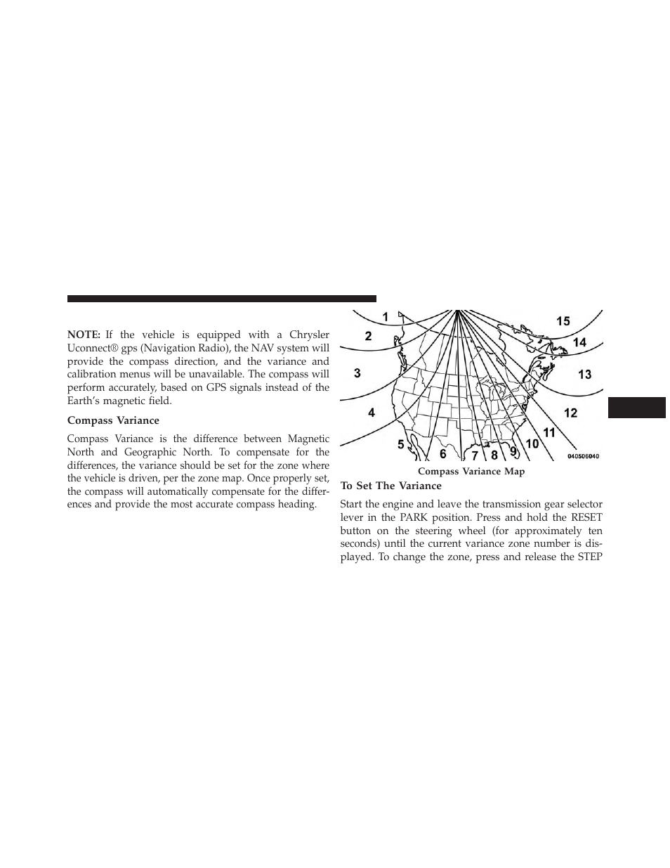 Compass/temperature display, Compass variance, To set the variance | Jeep 2014 Wrangler - Owner Manual User Manual | Page 327 / 678