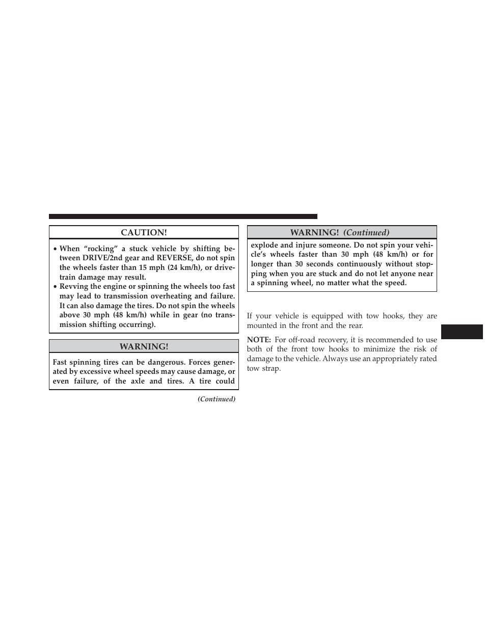 Emergency tow hooks — if equipped | Jeep 2014 Wrangler - Owner Manual User Manual | Page 573 / 678