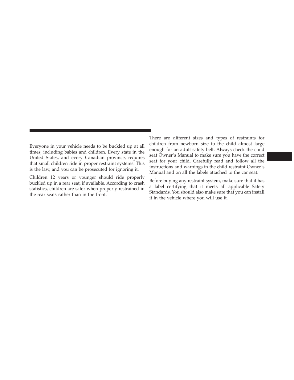 Child restraints | Jeep 2014 Wrangler - Owner Manual User Manual | Page 81 / 678