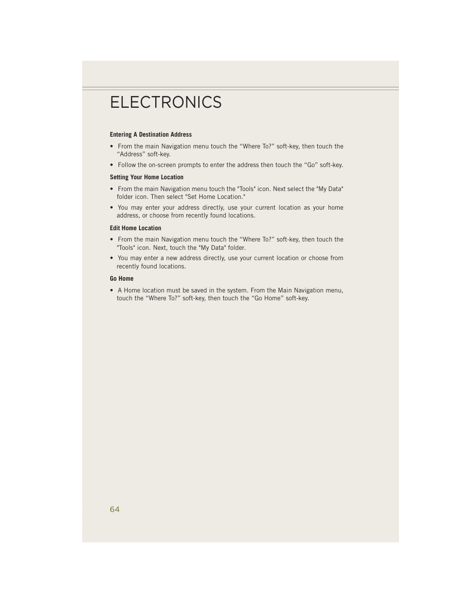 Electronics | Jeep 2014 Wrangler - User Guide User Manual | Page 66 / 148