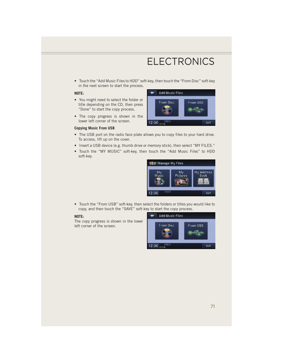 Electronics | Jeep 2014 Wrangler - User Guide User Manual | Page 73 / 148