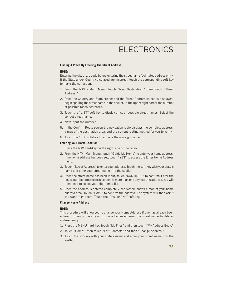 Electronics | Jeep 2014 Wrangler - User Guide User Manual | Page 77 / 148