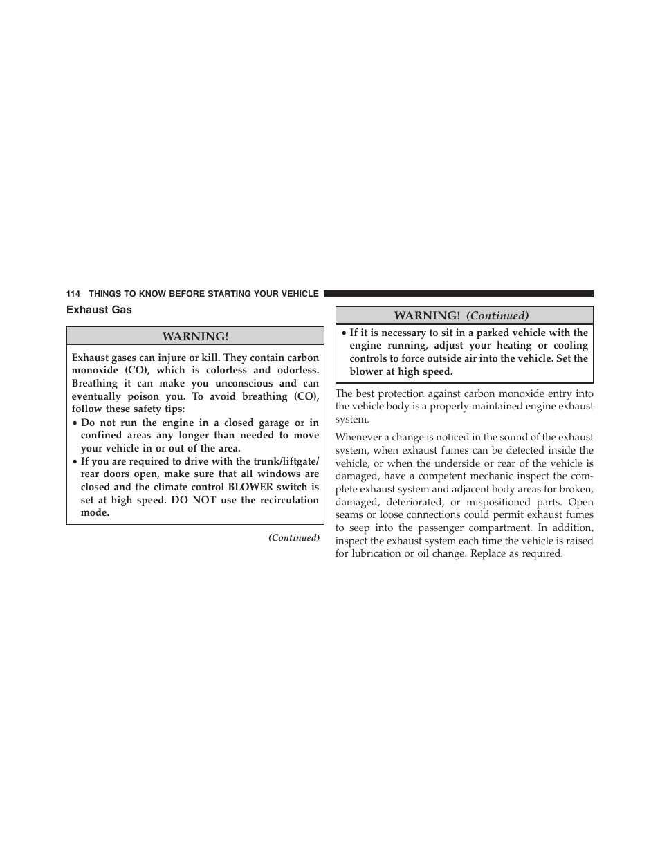 Exhaust gas | Jeep 2015 Cherokee - Owner Manual User Manual | Page 116 / 758