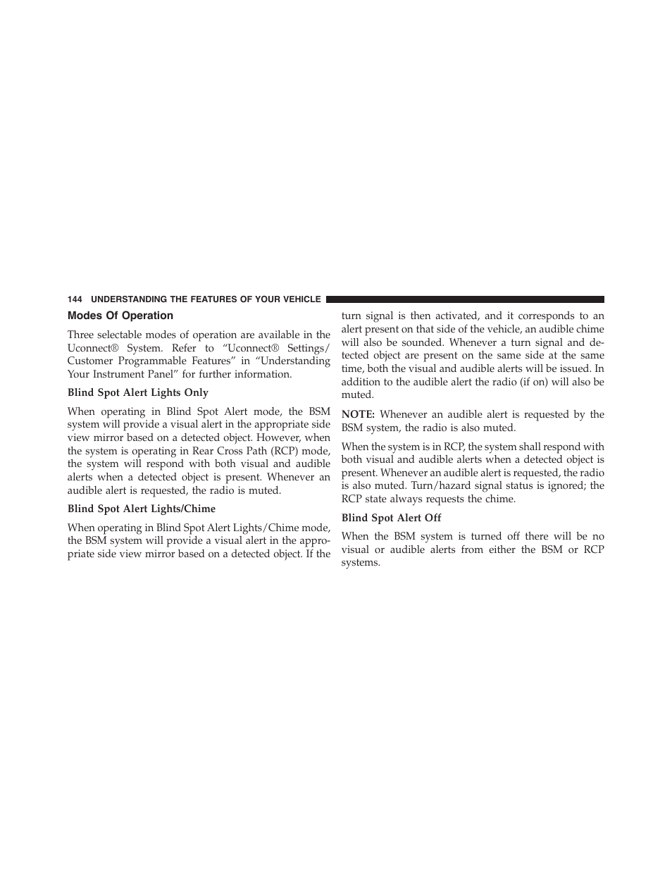 Modes of operation | Jeep 2015 Cherokee - Owner Manual User Manual | Page 146 / 758