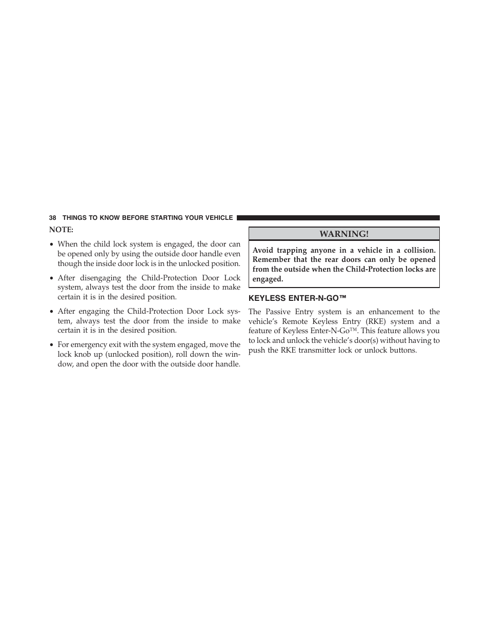 Keyless enter-n-go | Jeep 2015 Cherokee - Owner Manual User Manual | Page 40 / 758