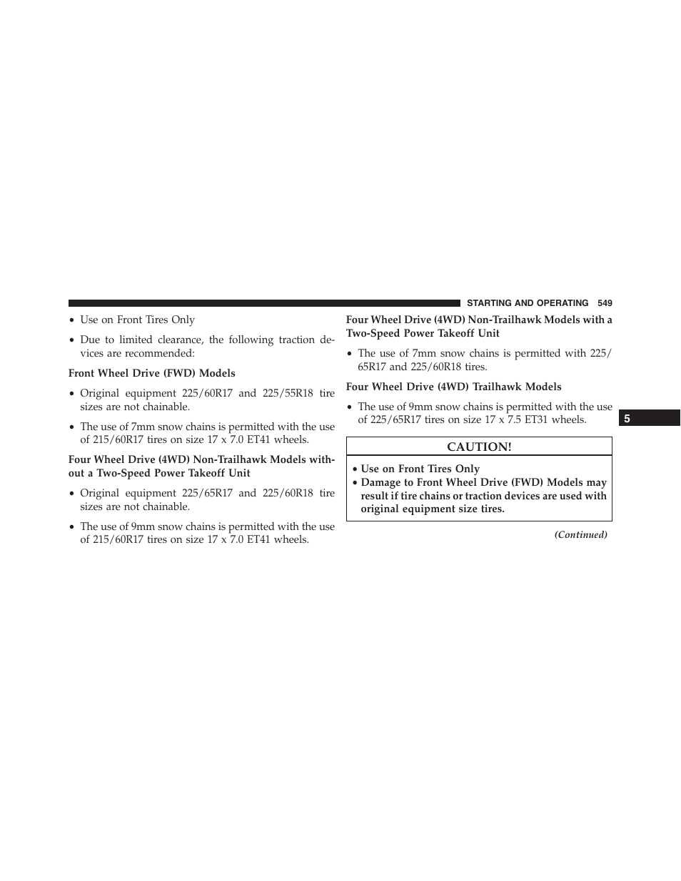 Jeep 2015 Cherokee - Owner Manual User Manual | Page 551 / 758