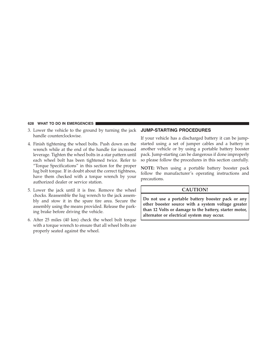 Jump-starting procedures | Jeep 2015 Cherokee - Owner Manual User Manual | Page 630 / 758