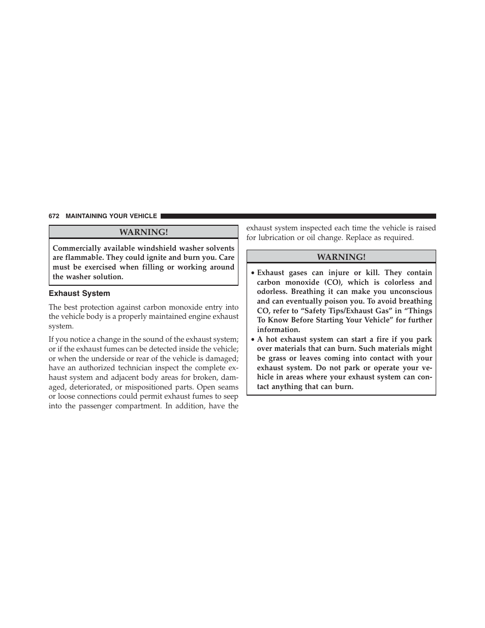 Exhaust system | Jeep 2015 Cherokee - Owner Manual User Manual | Page 674 / 758