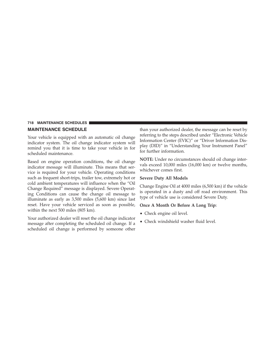 Maintenance schedule | Jeep 2015 Cherokee - Owner Manual User Manual | Page 720 / 758