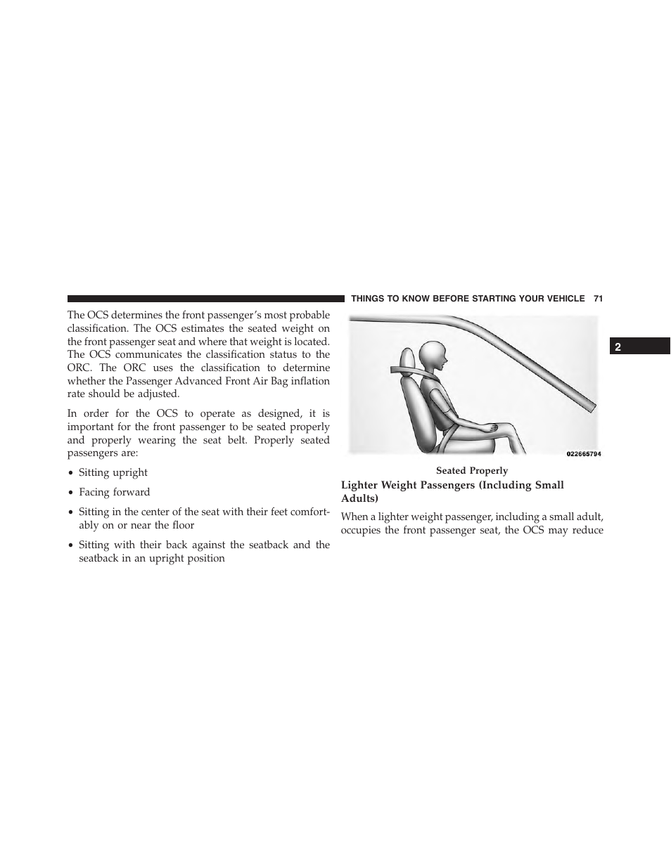 Lighter weight passengers (including small adults) | Jeep 2015 Cherokee - Owner Manual User Manual | Page 73 / 758