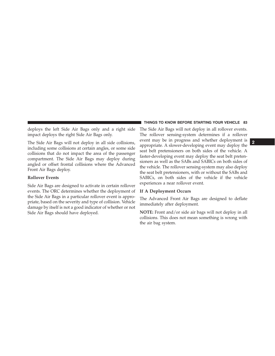 If a deployment occurs | Jeep 2015 Cherokee - Owner Manual User Manual | Page 85 / 758