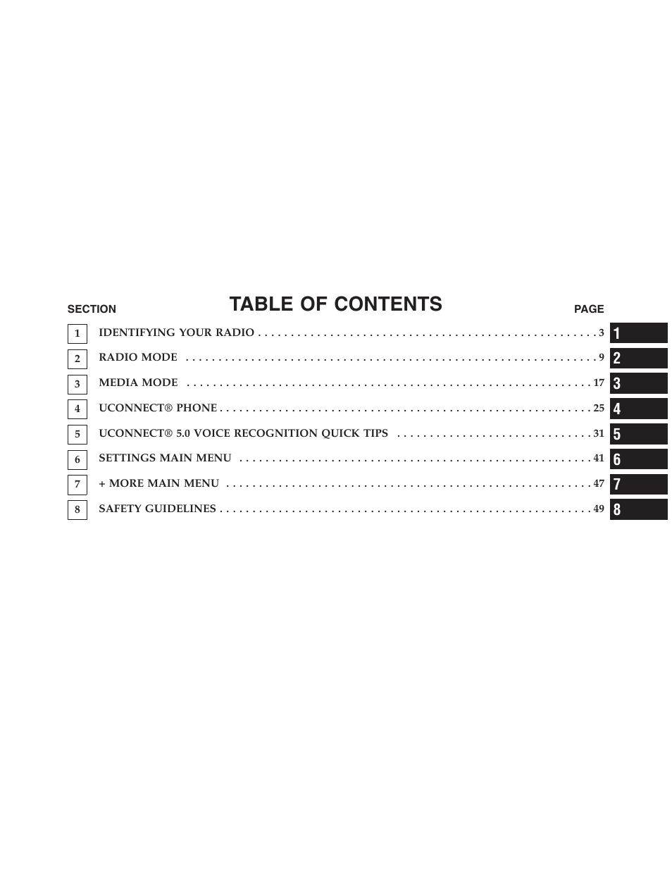 Chrysler uconnect 5.0 for Chrysler User Manual | Page 2 / 56