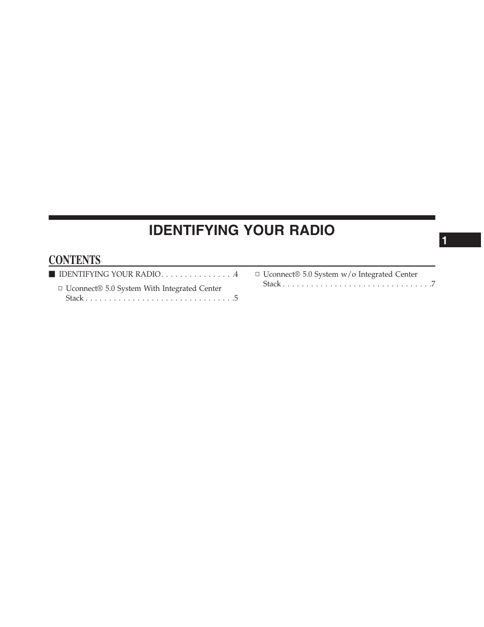 Chrysler uconnect 5.0 for Chrysler User Manual | Page 4 / 56