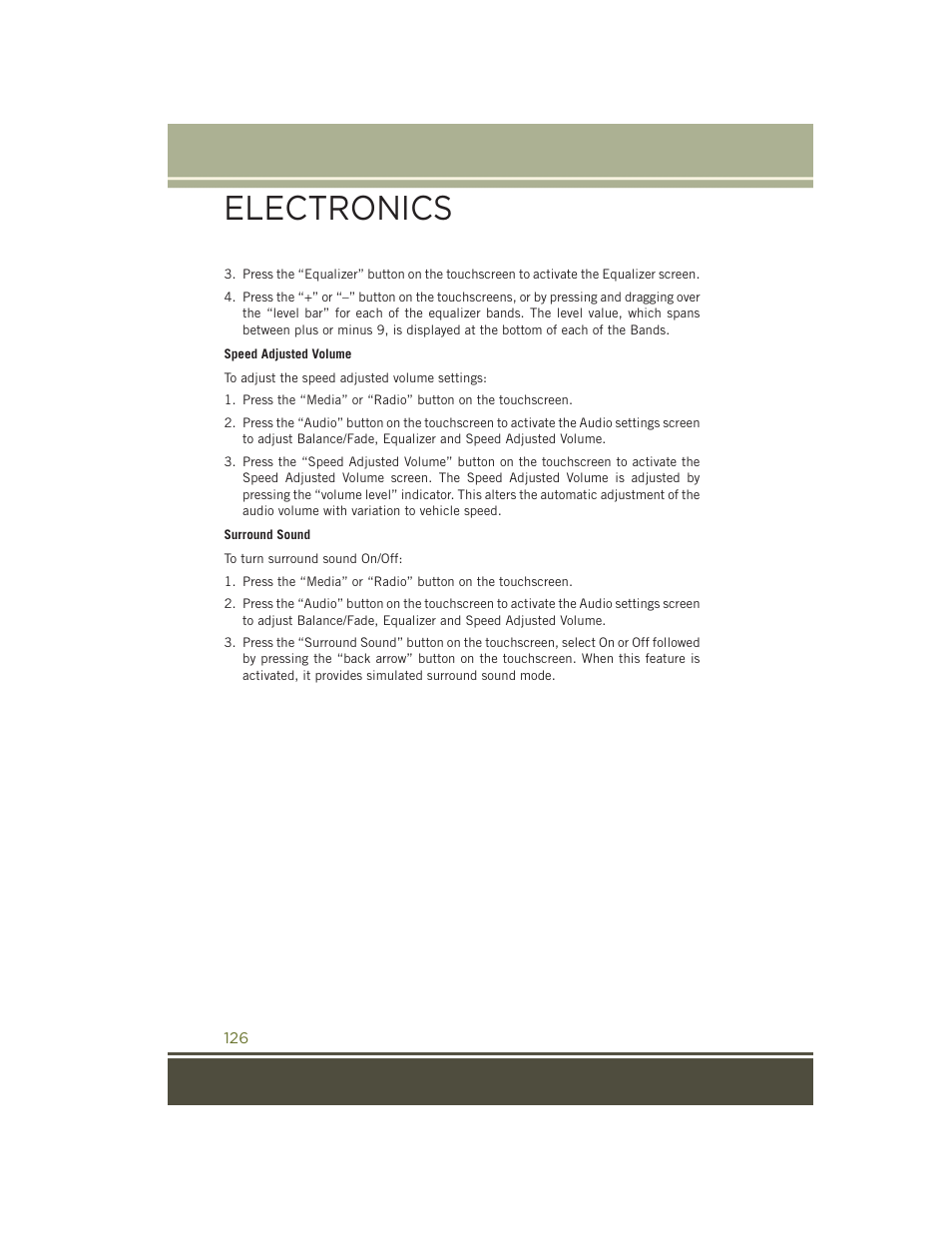 Electronics | Jeep 2015 Cherokee - User Guide User Manual | Page 128 / 244