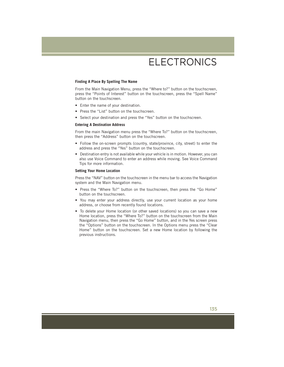 Electronics | Jeep 2015 Cherokee - User Guide User Manual | Page 137 / 244