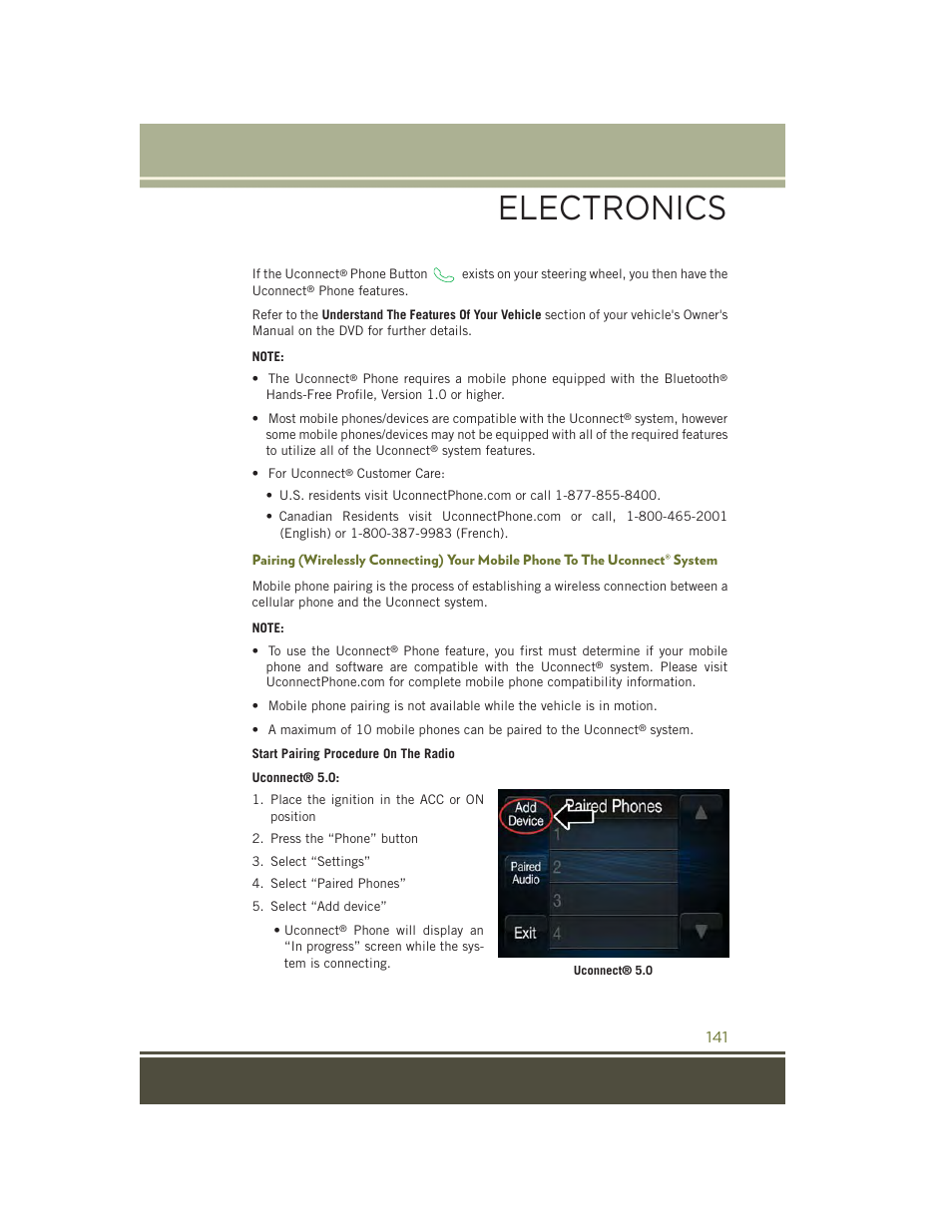 Electronics | Jeep 2015 Cherokee - User Guide User Manual | Page 143 / 244