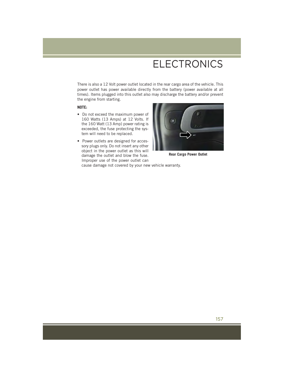 Electronics | Jeep 2015 Cherokee - User Guide User Manual | Page 159 / 244