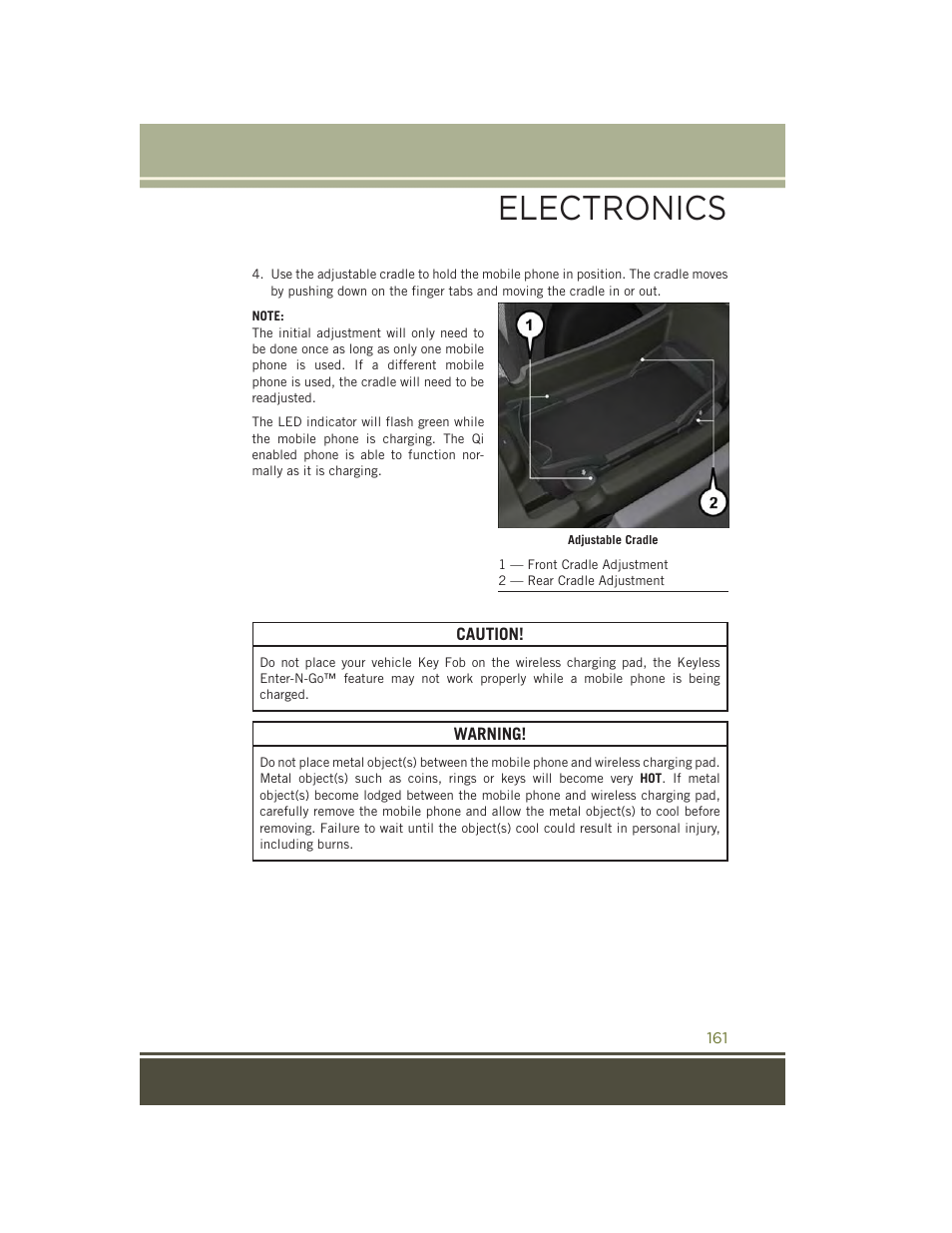 Electronics | Jeep 2015 Cherokee - User Guide User Manual | Page 163 / 244