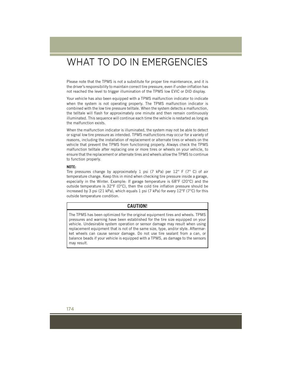 What to do in emergencies | Jeep 2015 Cherokee - User Guide User Manual | Page 176 / 244