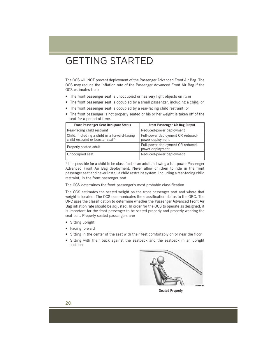 Getting started | Jeep 2015 Cherokee - User Guide User Manual | Page 22 / 244