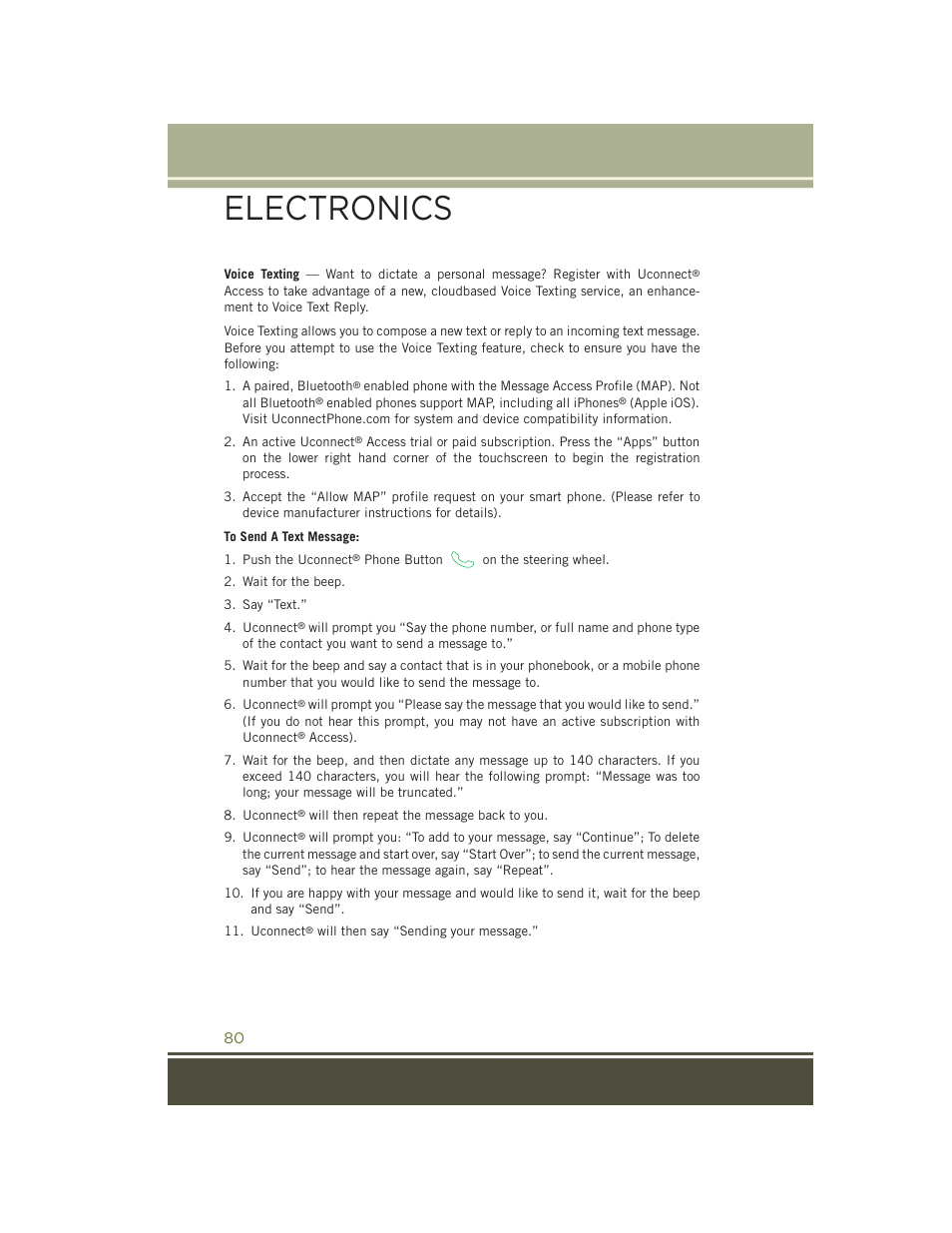 Electronics | Jeep 2015 Cherokee - User Guide User Manual | Page 82 / 244