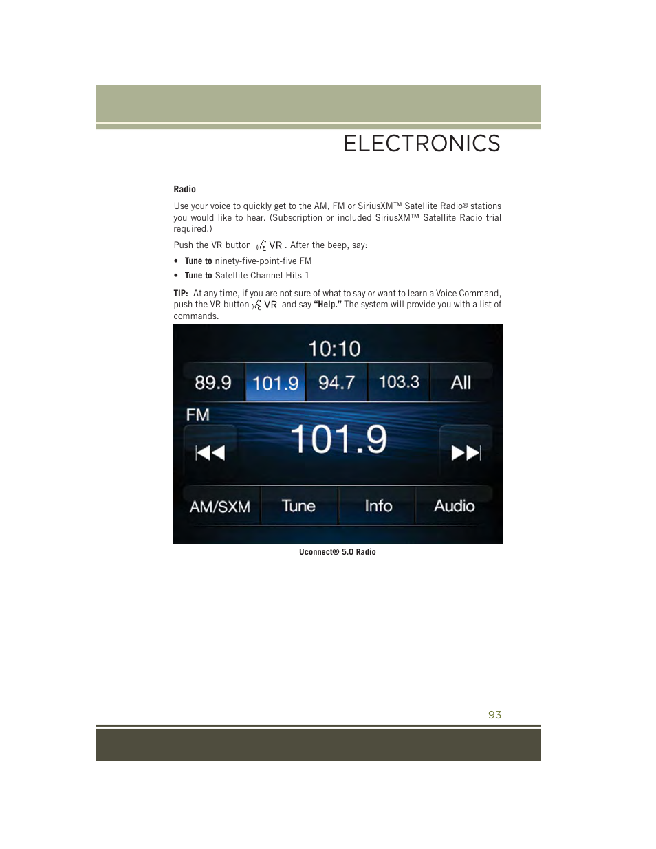 Electronics | Jeep 2015 Cherokee - User Guide User Manual | Page 95 / 244