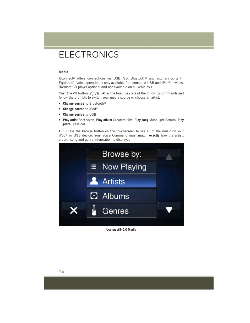 Electronics | Jeep 2015 Cherokee - User Guide User Manual | Page 96 / 244