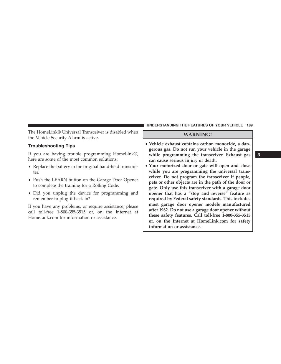 Troubleshooting tips | Jeep 2015 Compass - Owner Manual User Manual | Page 191 / 572