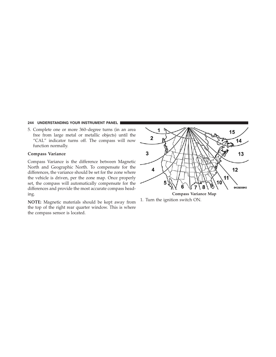 Compass variance | Jeep 2015 Compass - Owner Manual User Manual | Page 246 / 572