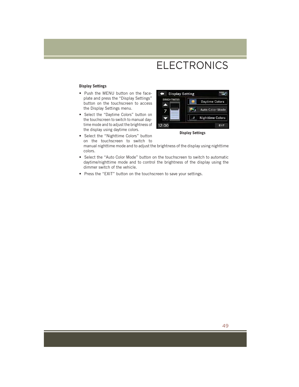 Electronics | Jeep 2015 Compass - User Guide User Manual | Page 51 / 132