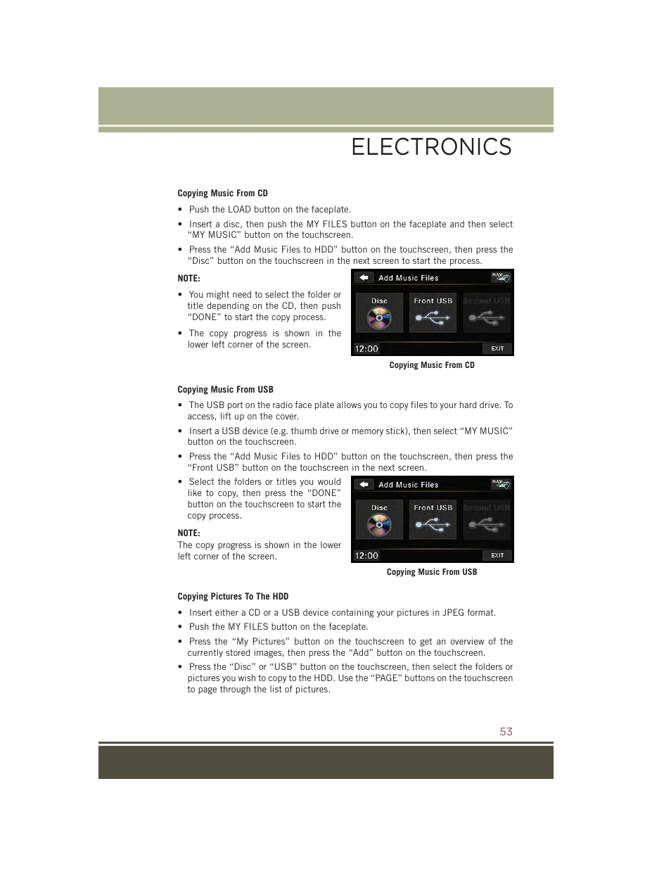 Electronics | Jeep 2015 Compass - User Guide User Manual | Page 55 / 132