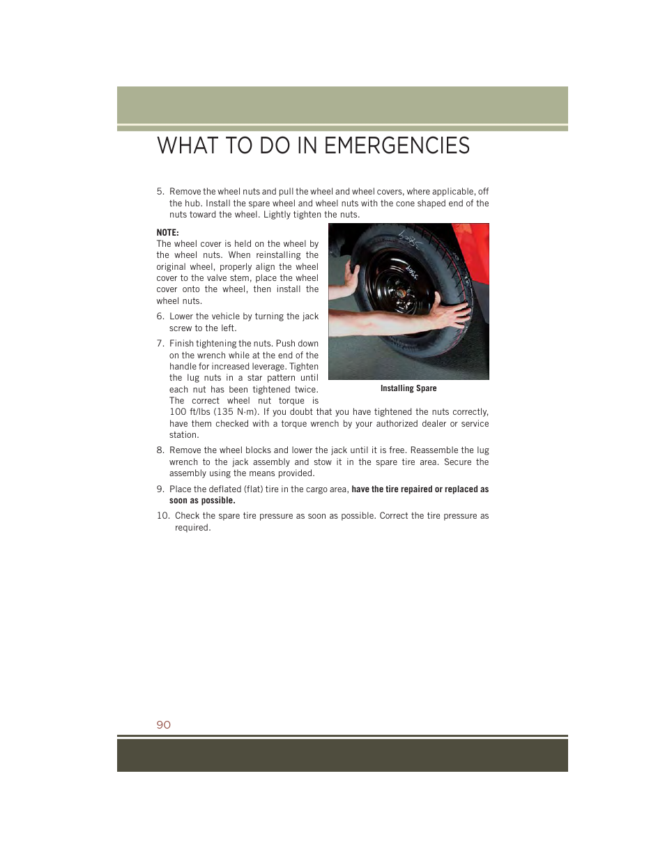 What to do in emergencies | Jeep 2015 Compass - User Guide User Manual | Page 92 / 132