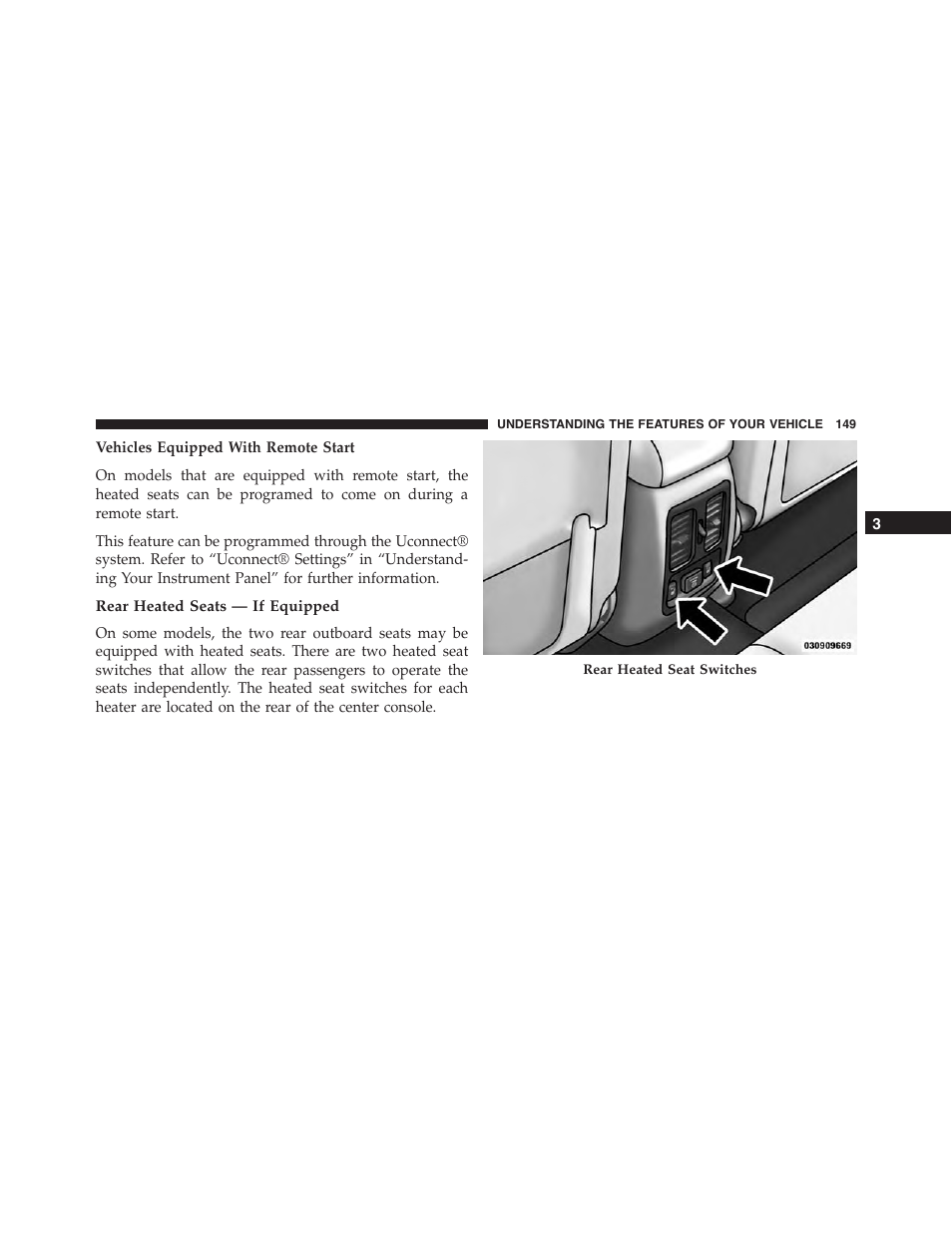 Rear heated seats — if equipped | Jeep 2015 Grand Cherokee - Owner Manual User Manual | Page 151 / 709